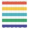 Ambesonne Striped Shower Curtain, Rainbow Colored and White Fun Horizontal Lines Room Red Yellow Blue Green Art, Cloth Fabric Bathroom Decor Set with Hooks, 69" W x 70" L, White Mustard Jade Green